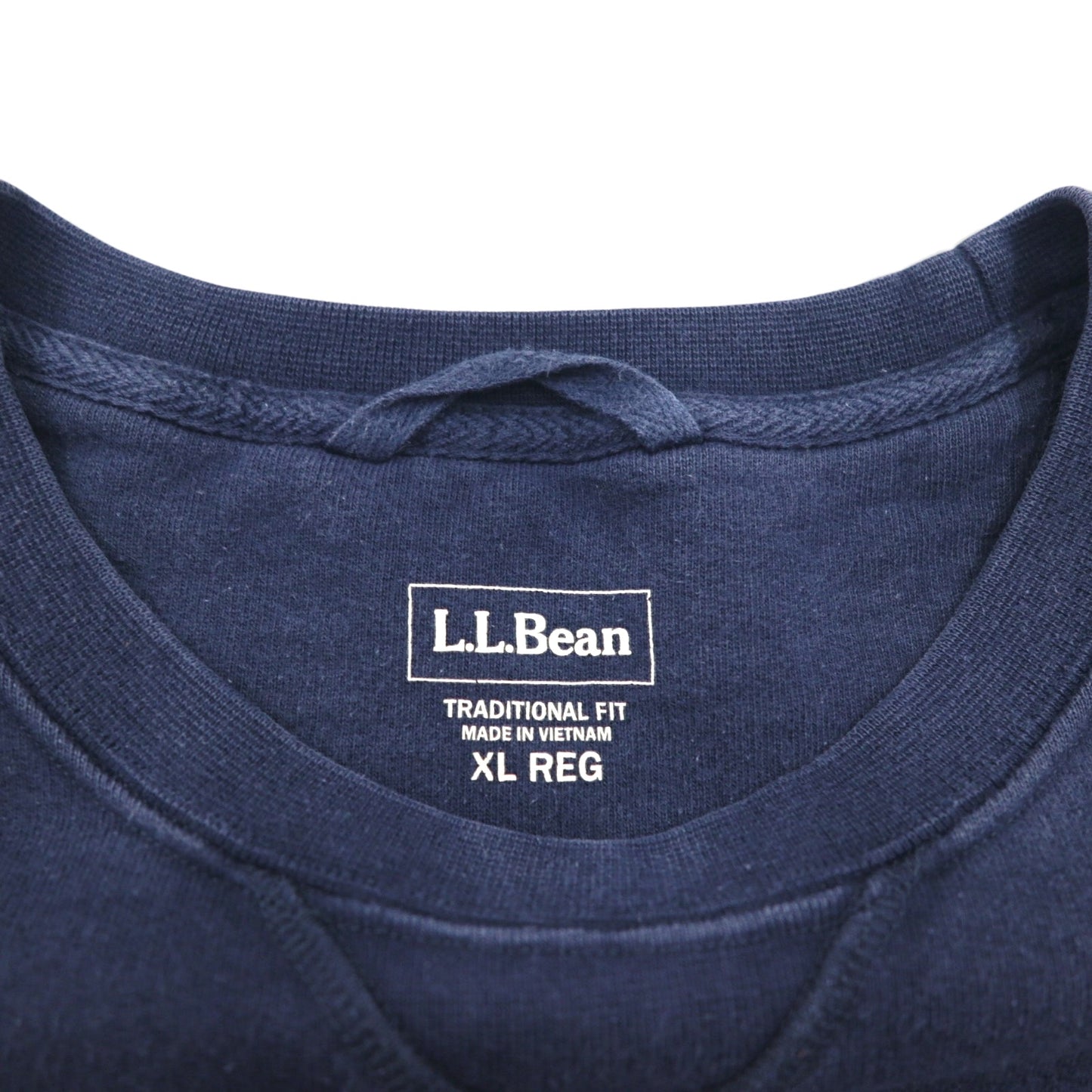 LLBean Athletic Sweatshirt, Front V, XL, Navy, 508147, Traditional Fit, Single Point Embroidery, APC, US Manufacturer