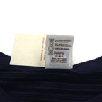 USA製 90年代 COTTON DELUXE シングルステッチ ヘンリーネック Tシャツ 2XL ネイビー ボーダー BRANSON 未使用品