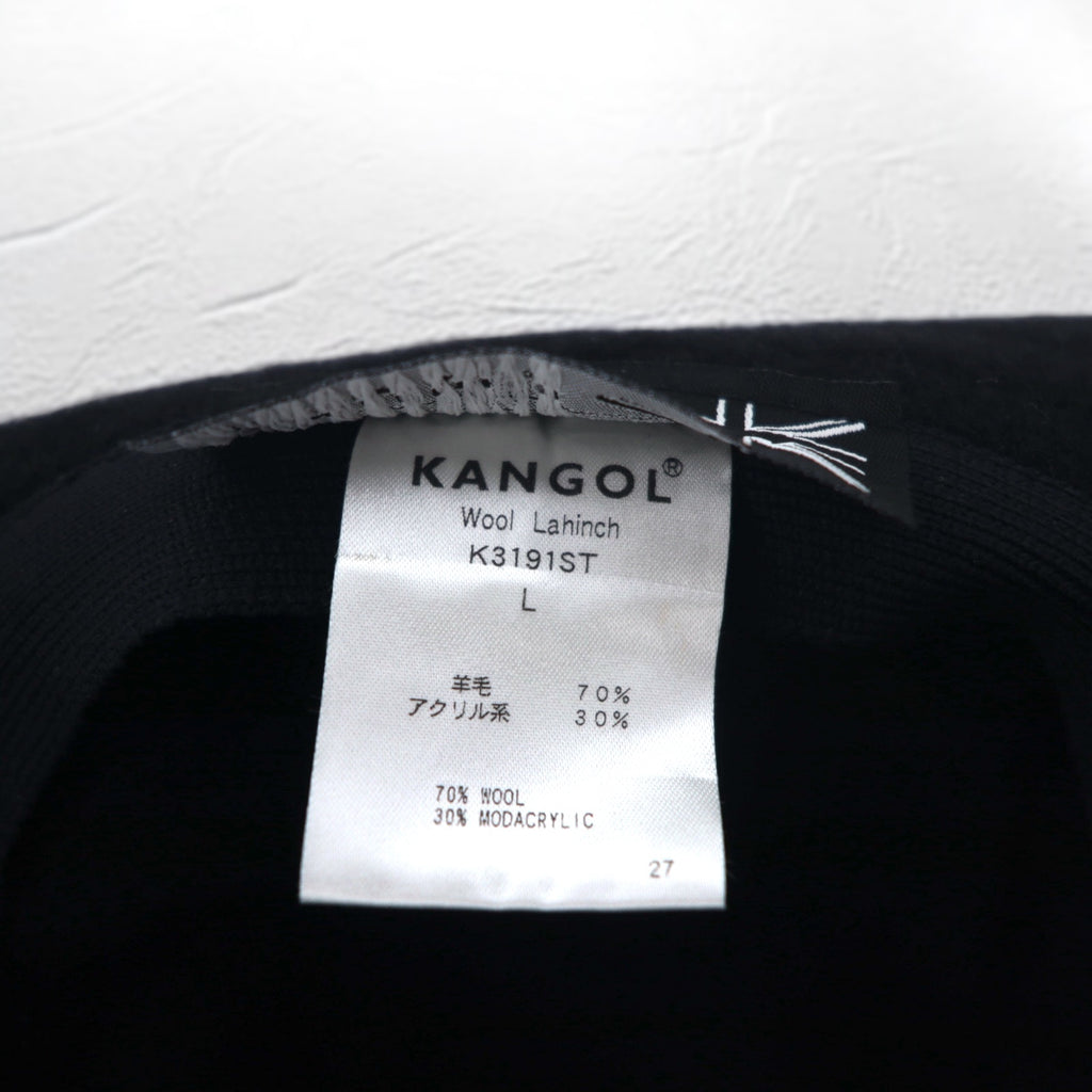 KANGOL バケットハット L ブラック ウール 羊毛 Wool Lahinch K3191ST