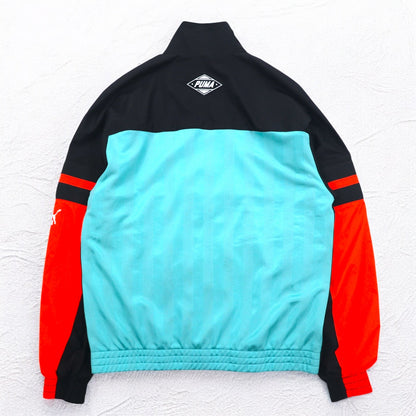 PUMA トラックジャケット ジャージ L マルチカラー WOVEN JACKET-BLUE TURQUOISE 596035-35