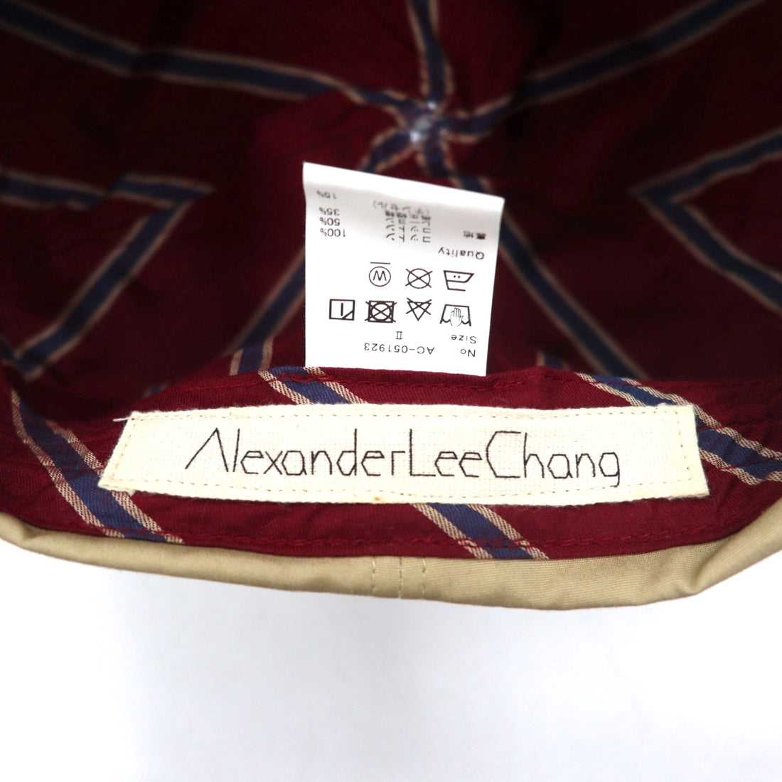 Alexander Lee Chang ベレー帽 ベージュ コットン AC-051923 日本製