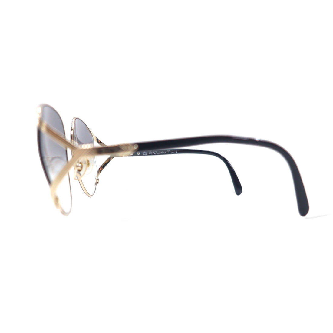 Christian Dior Australian Made Vintage Sunglasses Gradient Black 2250 49 CD Logo