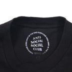 ANTI SOCIAL SOCIAL CLUB USA製 バックプリント Tシャツ L ブラック コットン ロゴ