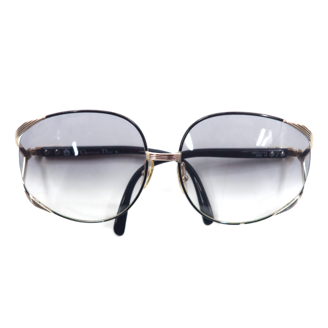 Christian Dior Australian Made Vintage Sunglasses Gradient Black 2250 49 CD Logo