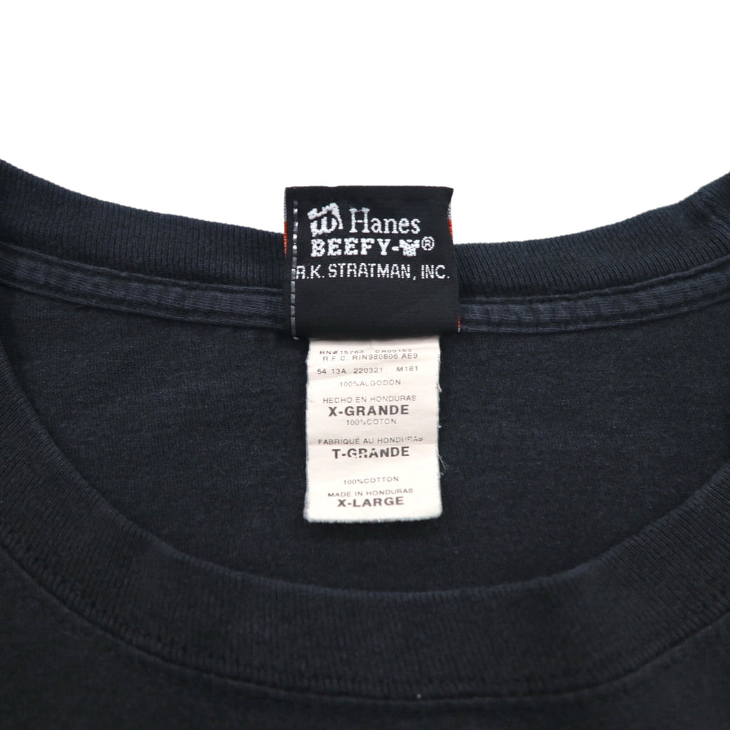 HARLEY DAVIDSON 両面プリント Tシャツ XL ブラック Hanes BEEFY-T ホンジュラス製