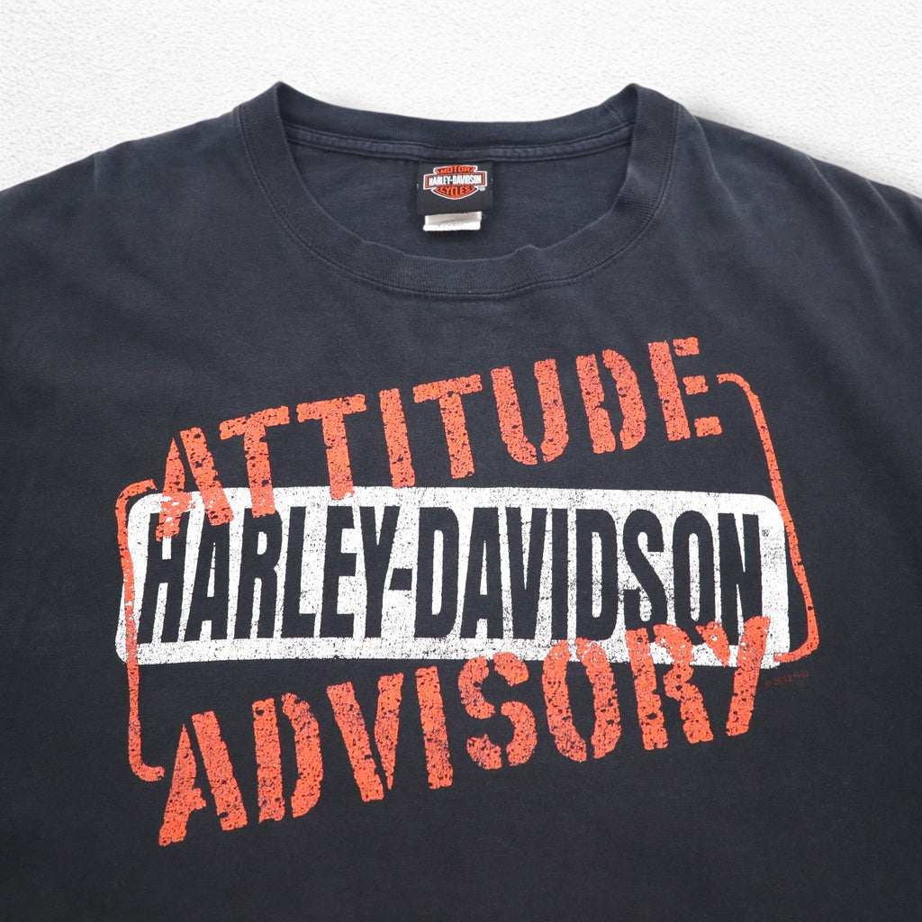 HARLEY DAVIDSON 両面プリント Tシャツ XL ブラック Hanes BEEFY-T ホンジュラス製