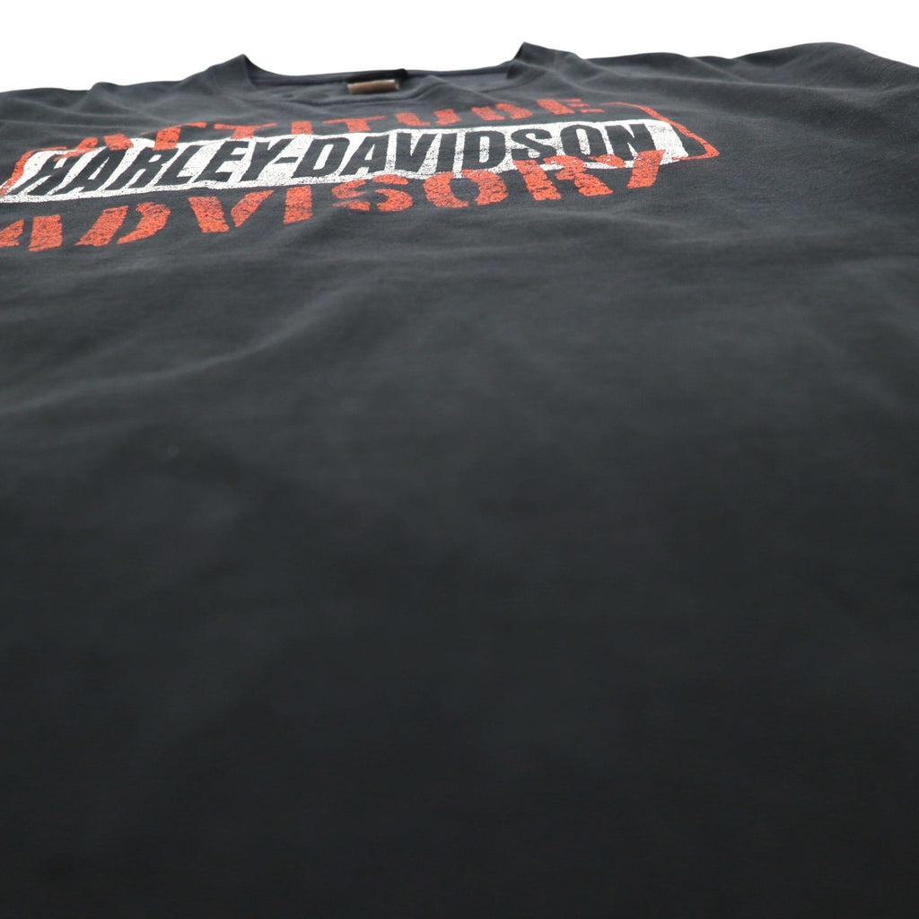 HARLEY DAVIDSON 両面プリント Tシャツ XL ブラック Hanes BEEFY-T ホンジュラス製