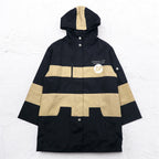 90s DON PELIENO Hooded Nylon Jacket Coat XL Black Mixed Material