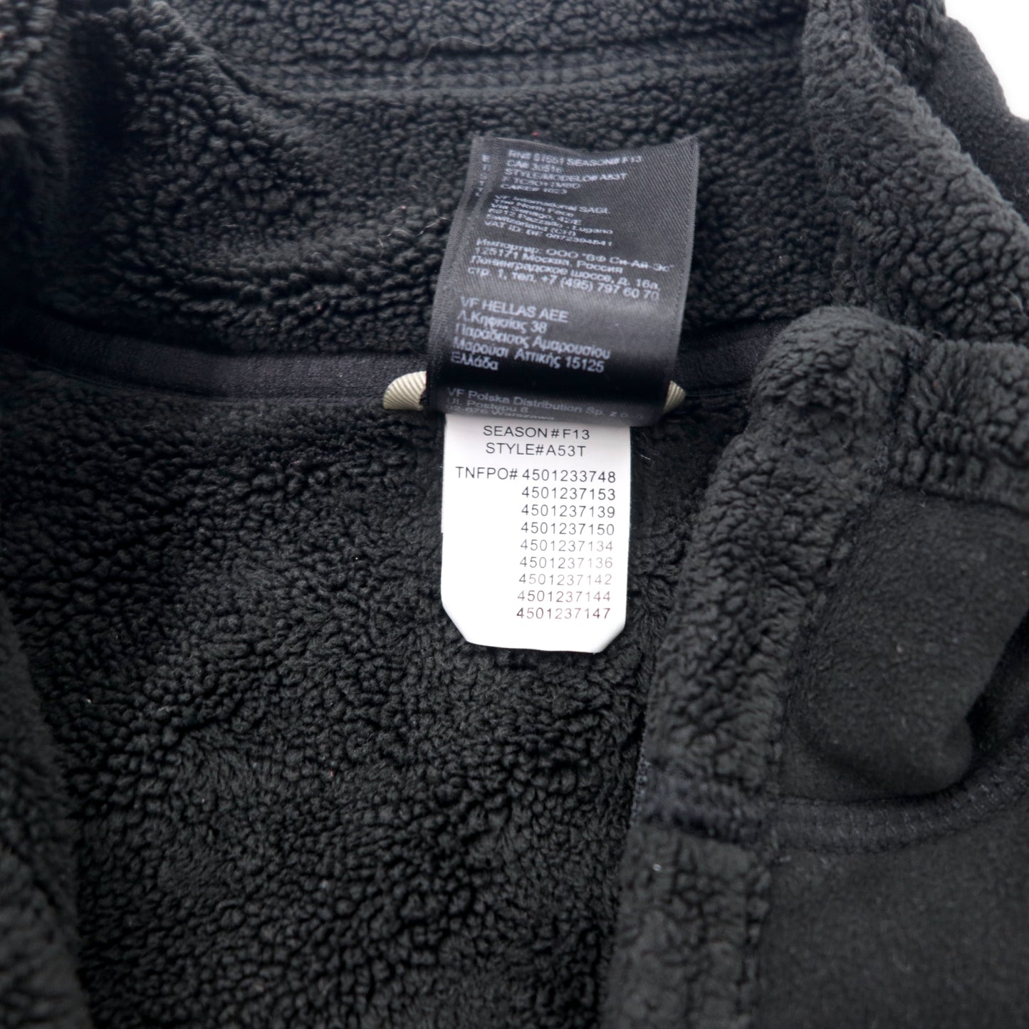 THE NORTH FACE フルジップ フリースジャケット M ブラック ポリエステル Morningside Full Zip Fleece Jacket A53T