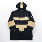 90s DON PELIENO Hooded Nylon Jacket Coat XL Black Mixed Material