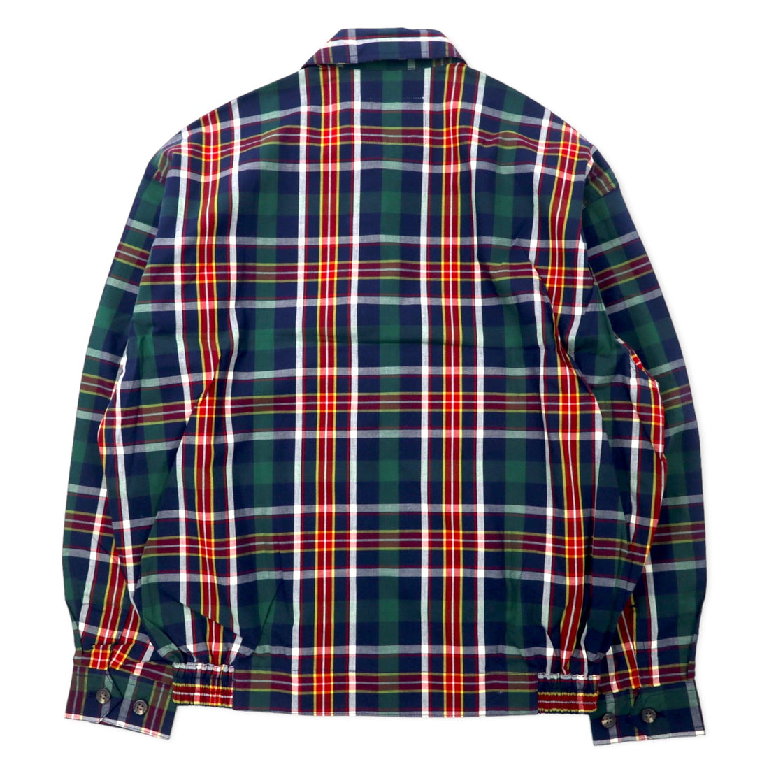 LINCOLN 90s Swing Top Harrington Jacket M Navy Check Cotton Unused