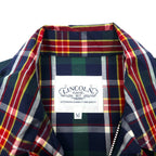 LINCOLN 90s Swing Top Harrington Jacket M Navy Check Cotton Unused