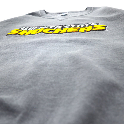 RUSSELL ATHLETIC スウェット XXL グレー コットン 刺繍 NCAA WICHITA STATE SHOCKERS ホンジュラス製