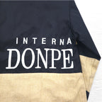 90s DON PELIENO Hooded Nylon Jacket Coat XL Black Mixed Material