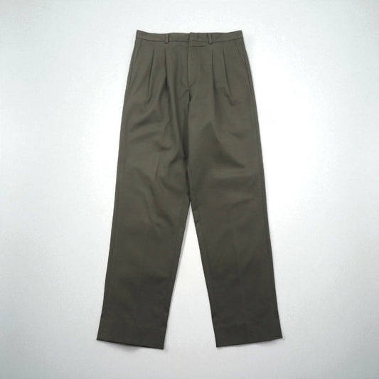 Eddie Bauer 90年代 USA製 2タック ワイド チノ スラックス パンツ M ベージュ コットン