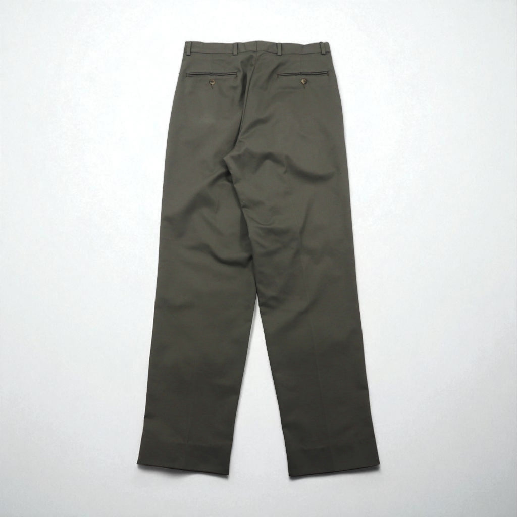 Eddie Bauer 90s Made in USA 2-Puck Wide Chino Slacks, Size M, Beige, Cotton