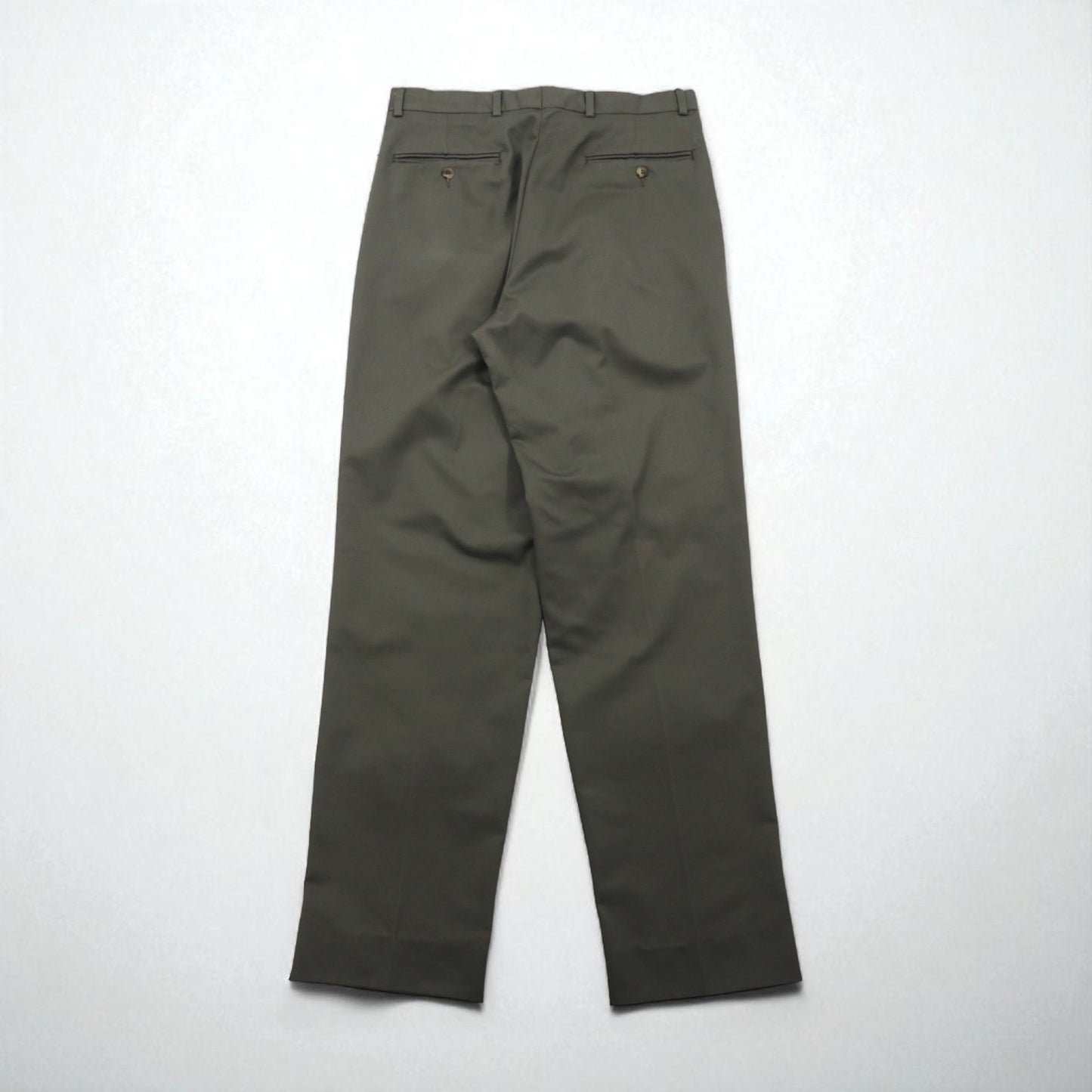 Eddie Bauer 90s Made in USA 2-Puck Wide Chino Slacks, Size M, Beige, Cotton