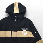 90s DON PELIENO Hooded Nylon Jacket Coat XL Black Mixed Material