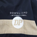 90s DON PELIENO Hooded Nylon Jacket Coat XL Black Mixed Material