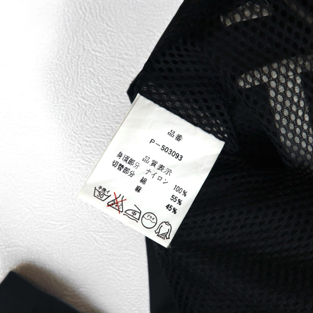 90s DON PELIENO Hooded Nylon Jacket Coat XL Black Mixed Material