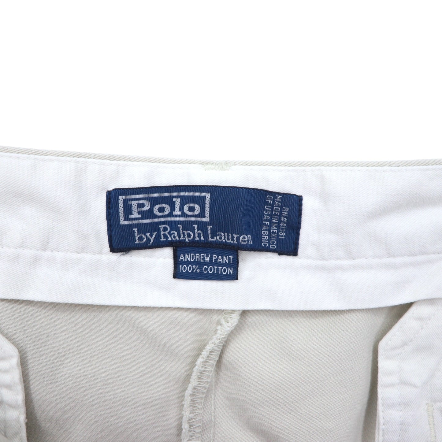 Polo by Ralph Lauren ポロチノ タック ワイド チノパンツ 34 ベージュ コットン ANDREW PANT メキシコ製