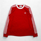 adidas originals long sleeve ringer t-shirt long T XOT red 3 stripes trefoil 3-STRIPES TEE game shirt ED7480