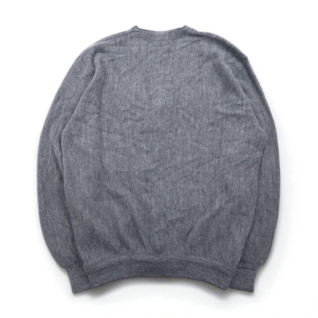 70s USA Vintage Acrylic Knit Cardigan JEFFLINKS 70年代 USA製 アクリルニット カーディガン XL グレー