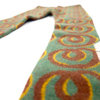 MASH Wool Leggings Tights S Brown Green All-over Pattern MS-0809WS-02C Made in Japan