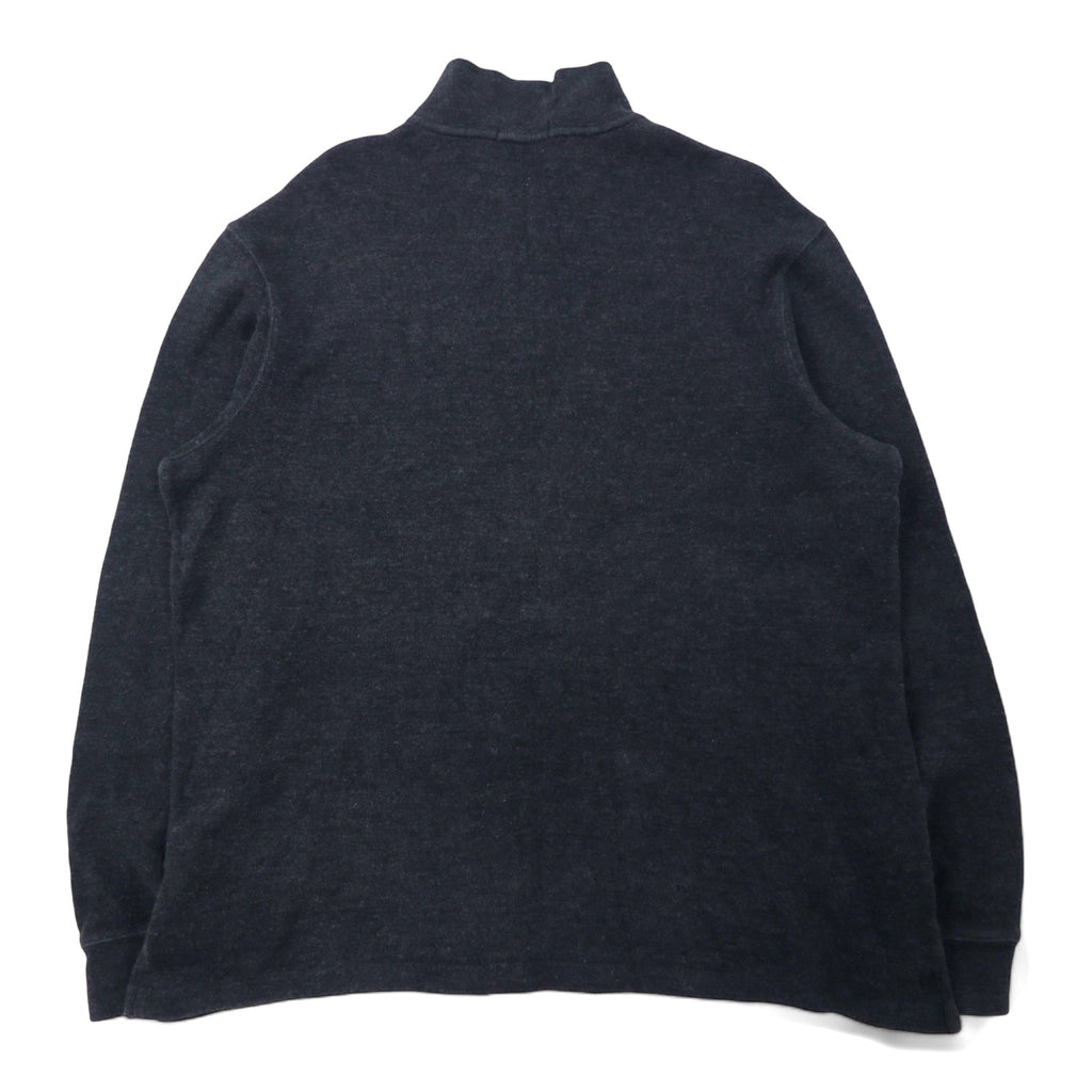 POLO RALPH LAUREN Half-Zip Sweatshirt, XL, Grey, Cotton, Small Pony Embroidery