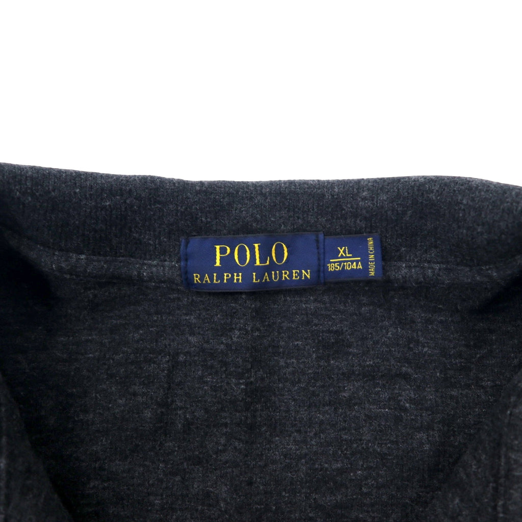 POLO RALPH LAUREN Half-Zip Sweatshirt, XL, Grey, Cotton, Small Pony Embroidery