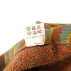 MASH Wool Leggings Tights S Brown Green All-over Pattern MS-0809WS-02C Made in Japan