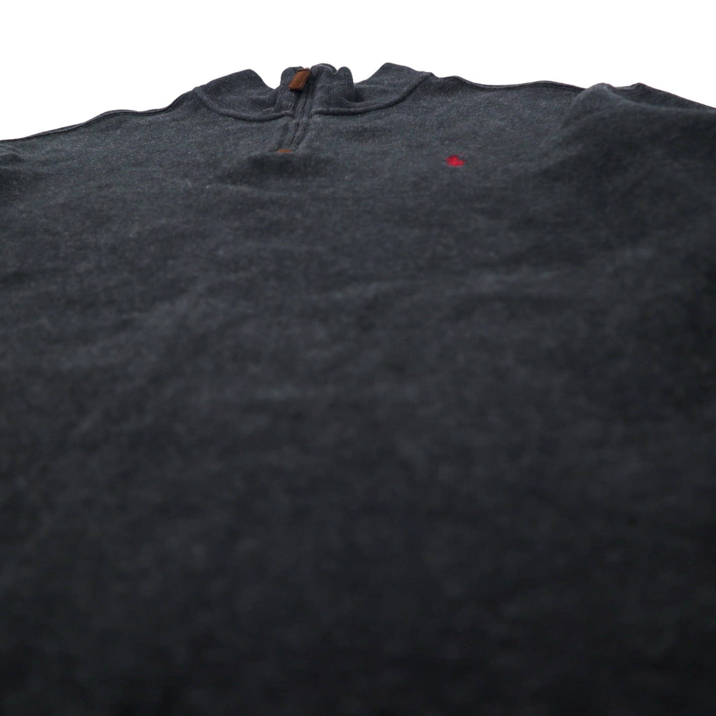 POLO RALPH LAUREN Half-Zip Sweatshirt, XL, Grey, Cotton, Small Pony Embroidery