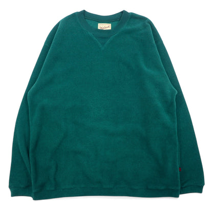 日本然リトテ-古着オンライン-Woolrich 90年代 フリース スウェット L グリーン ポリエステル 前V-Woolrich 90's Fleece Sweatshirt L Green Polyester Front V