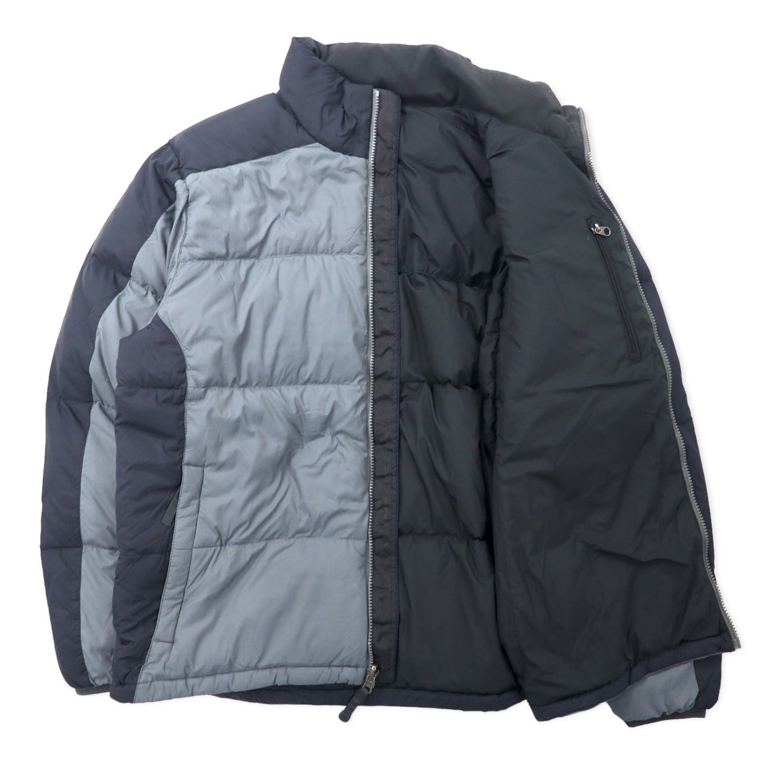 THE NORTH FACE Nuptse Down Jacket 550 Fill Power L Gray Nylon Logo Embroidery