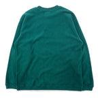 Woolrich 90s fleece sweatshirt, large, green, polyester, front V-neck