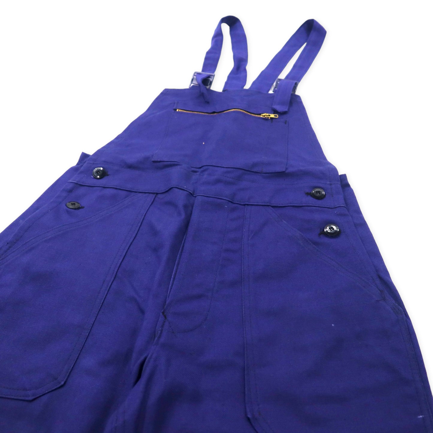 Vintage French Work Overall 60年代 ユーロワーク フレンチ オーバーオール 44 ブルー コットン aileeジップ フランス製