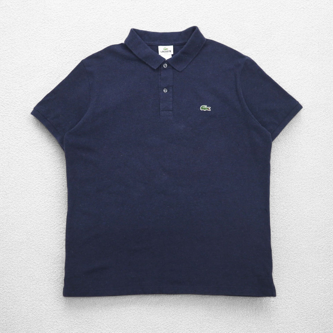 LACOSTE French design slim fit polo shirt, size 3XL, navy, cotton, pique, one-point logo, F7812, made in El Salvador
