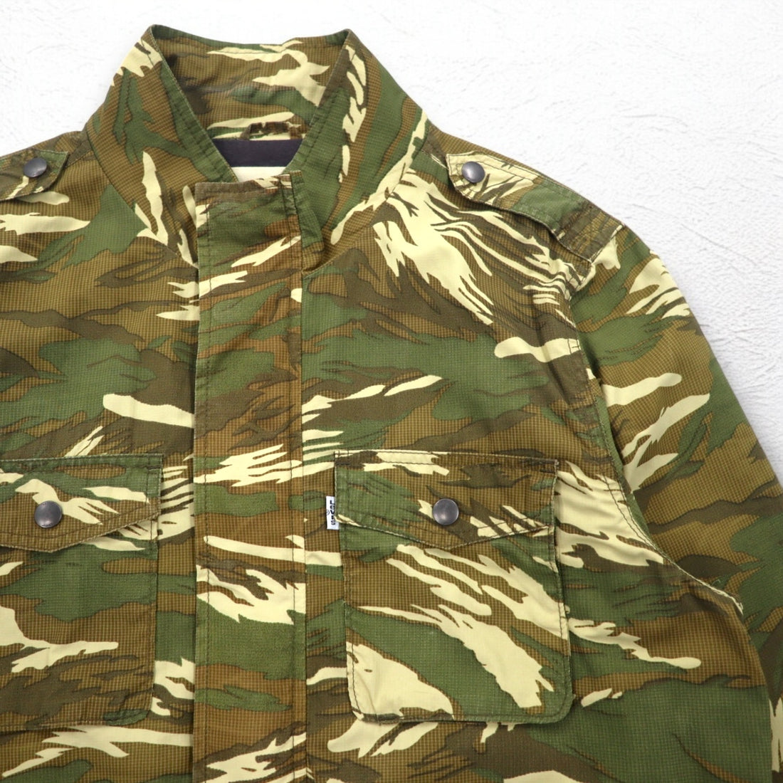 Levi's Tiger Camo Military Field Jacket L Khaki Nylon 47226-0001