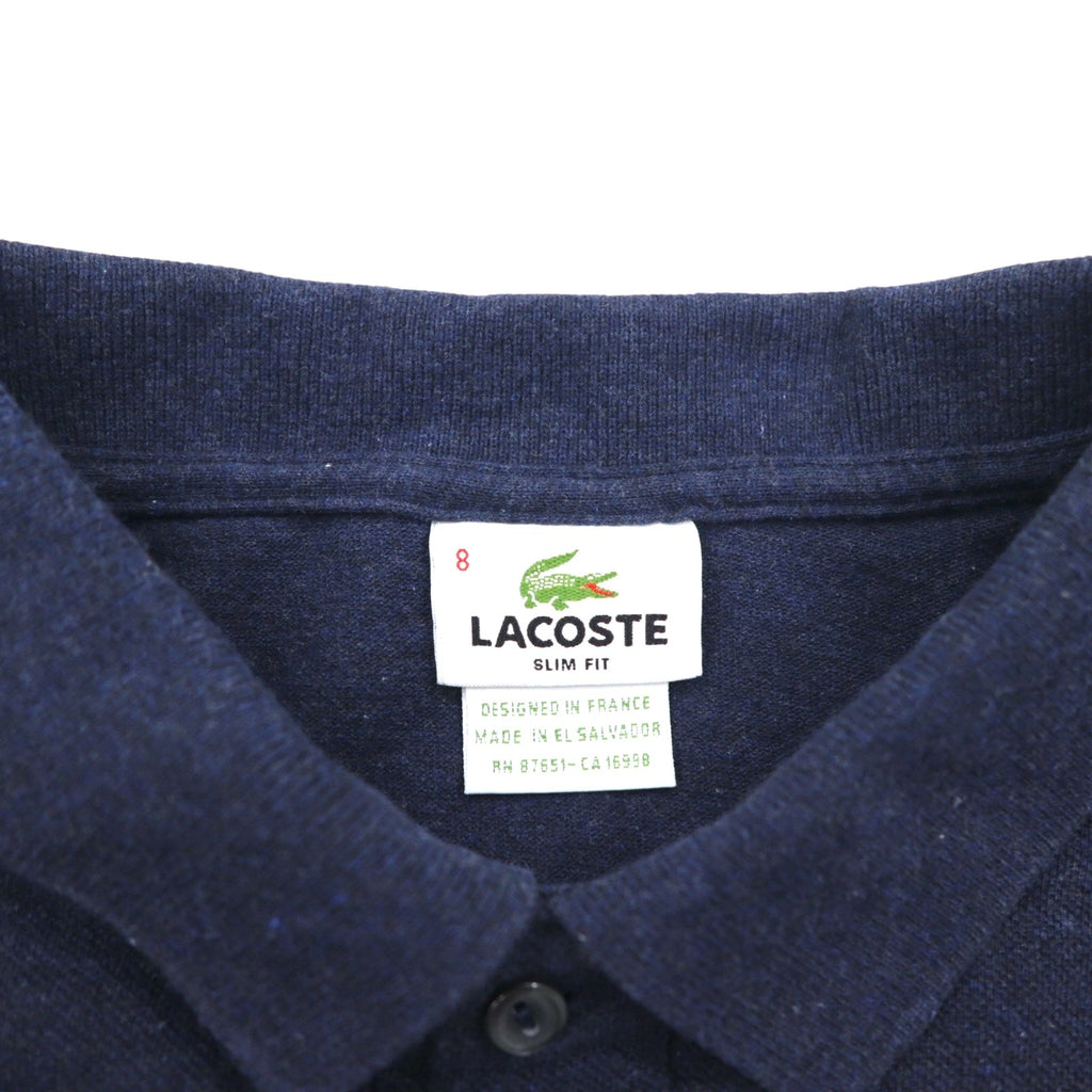 LACOSTE French design slim fit polo shirt, size 3XL, navy, cotton, pique, one-point logo, F7812, made in El Salvador