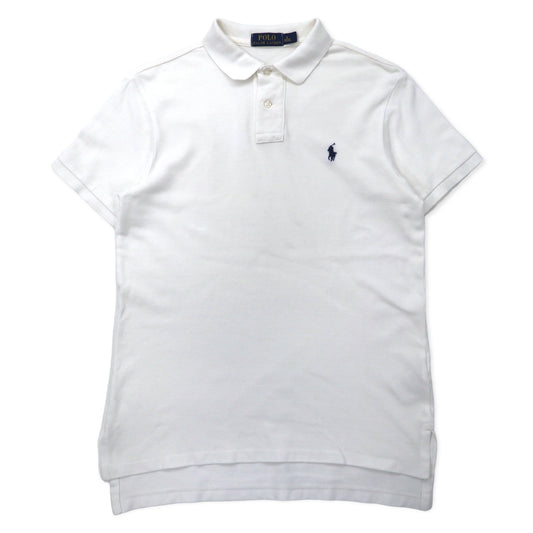 日本然リトテ-古着オンライン-POLO RALPH LAUREN ポロシャツ 170 ホワイト コットン 鹿の子 スモールポニー刺繍-POLO RALPH LAUREN Polo Shirt 170 White Cotton Pique Small Pony Embroidery