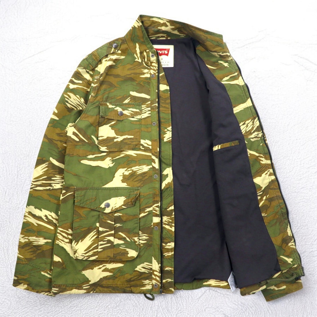 Levi's Tiger Camo Military Field Jacket L Khaki Nylon 47226-0001