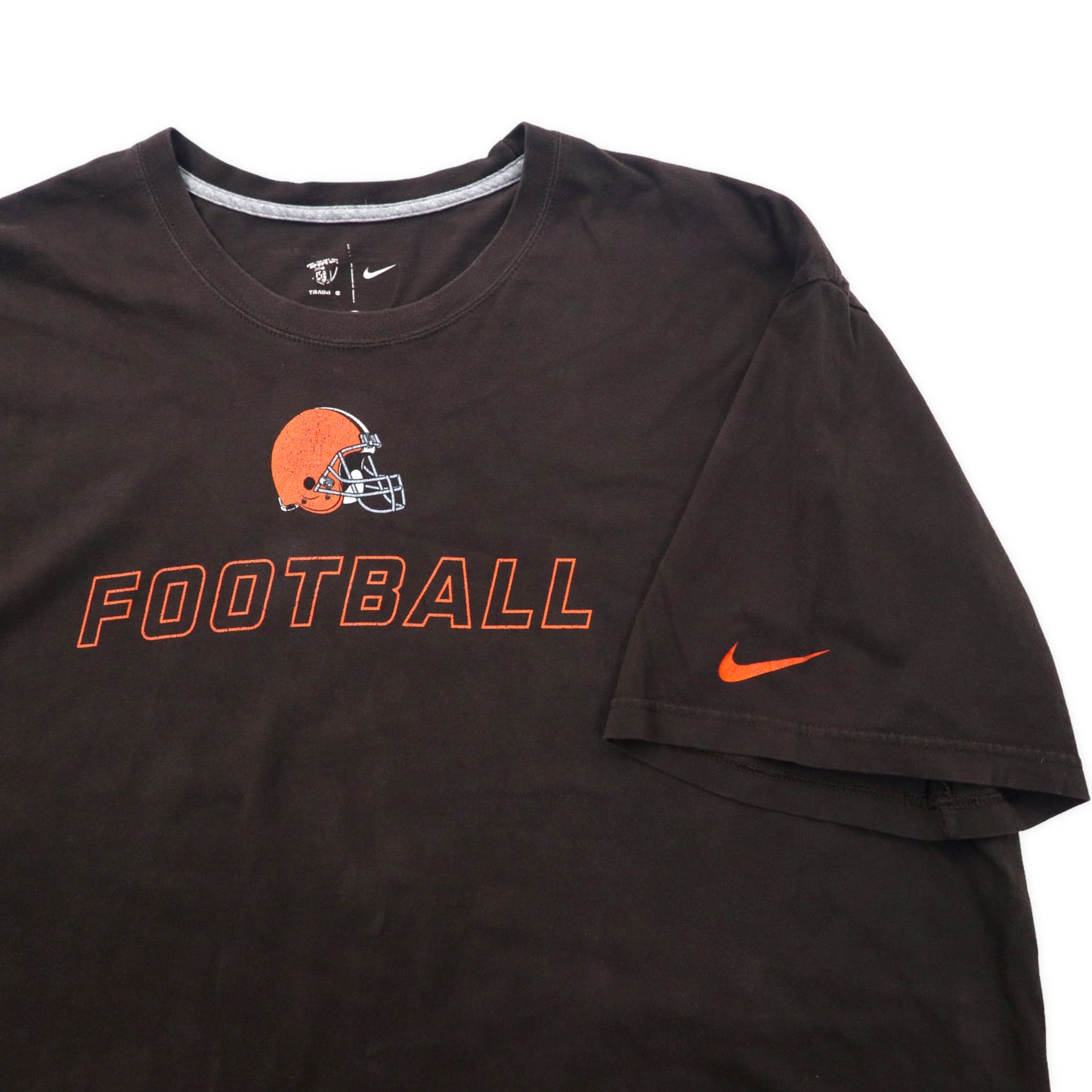 NIKE NFL フットボール プリントTシャツ 3XL ブラウン コットン ビッグサイズ