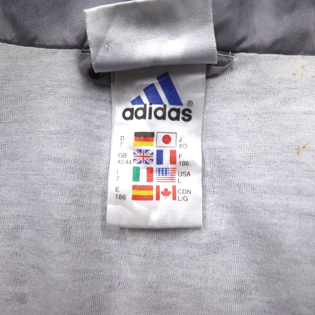 adidas 00s 3-stripe nylon jacket track jacket jersey XL grey