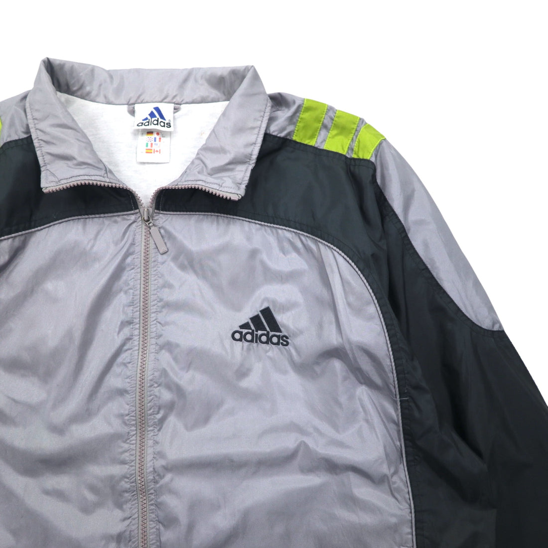 adidas 00s 3-stripe nylon jacket track jacket jersey XL grey