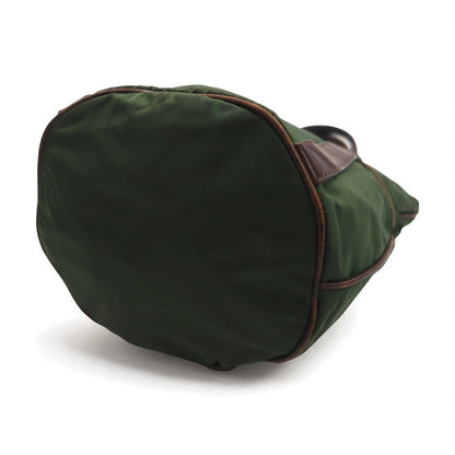 Felisi Leather-trimmed Nylon Tote Bag, Khaki, 05-57, Made in Italy