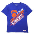 日本然リトテ-古着オンライン-mitchell & ness NBA プリント Tシャツ L ブルー コットン NEWYORK KNICKS-mitchell & ness NBA Print T-Shirt L Blue Cotton NEWYORK KNICKS