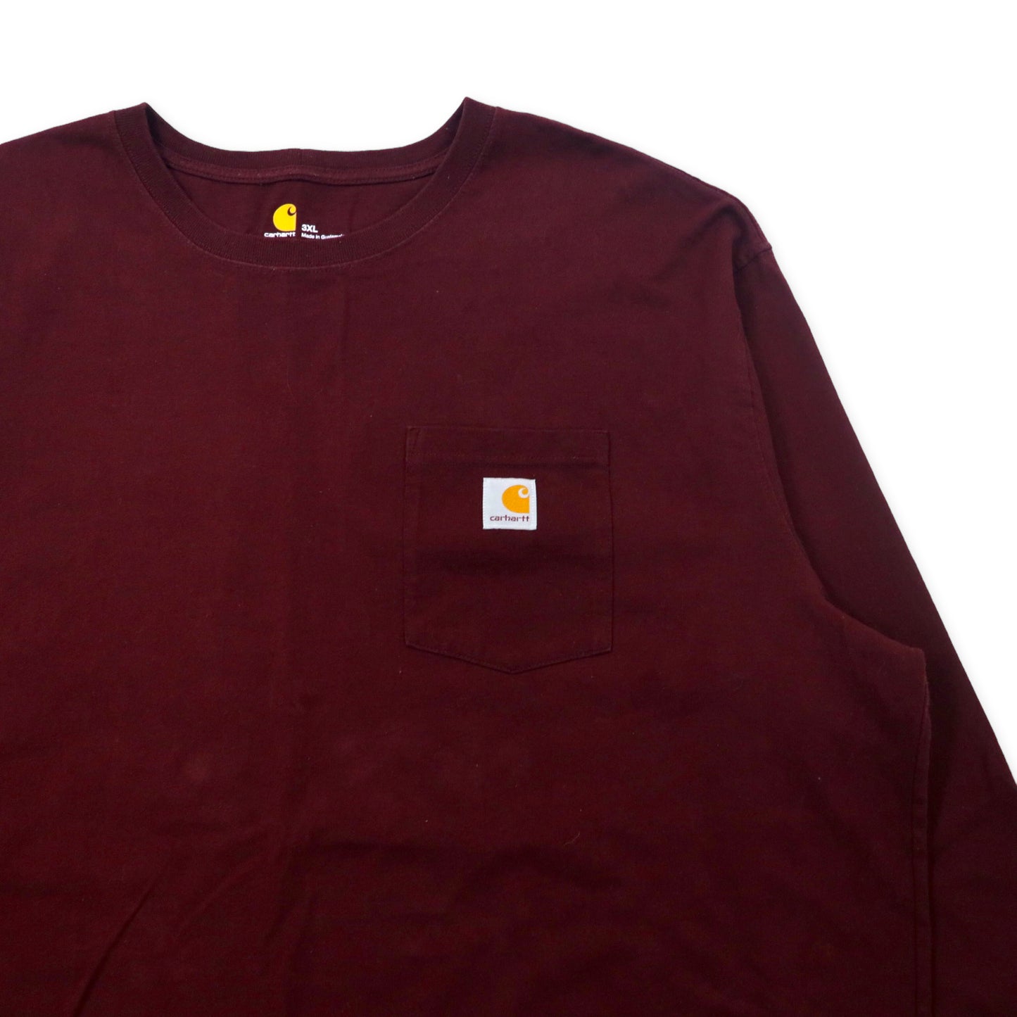 carhartt ロングスリーブ ポケットTシャツ 2XL ボルドー コットン ORIGINAL FIT ビッグサイズ