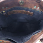 Felisi Leather-trimmed Nylon Tote Bag, Khaki, 05-57, Made in Italy