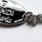 FENDI セレリア selleria シルバー チェーン ブレスレット 925 STERLING オーバル ロゴ プレート