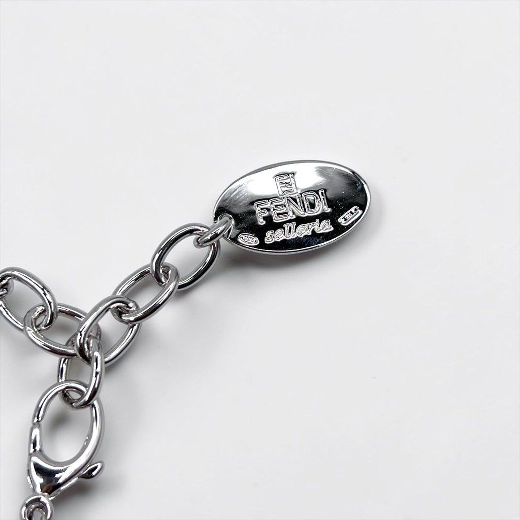 FENDI セレリア selleria シルバー チェーン ブレスレット 925 STERLING オーバル ロゴ プレート